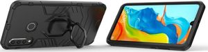 Hurtel Ring Armor pancerne hybrydowe etui pokrowiec + magnetyczny uchwyt Huawei P30 Lite czarny uniwersalny 6