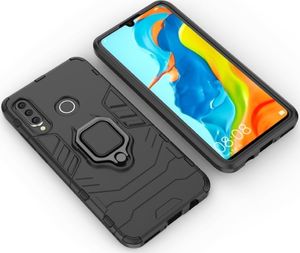 Hurtel Ring Armor pancerne hybrydowe etui pokrowiec + magnetyczny uchwyt Huawei P30 Lite czarny uniwersalny 7