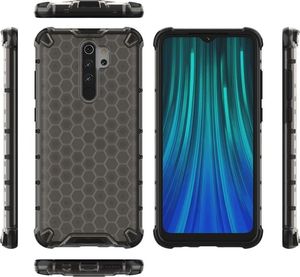 Hurtel Honeycomb etui pancerny pokrowiec z żelową ramką Xiaomi Redmi Note 8 Pro czarny uniwersalny 12