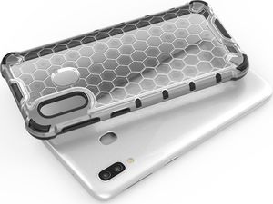 Hurtel Honeycomb etui pancerny pokrowiec z żelową ramką Samsung Galaxy A40 czerwony uniwersalny 7