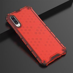 Hurtel Honeycomb etui pancerny pokrowiec z żelową ramką Samsung Galaxy A50 czerwony uniwersalny 11