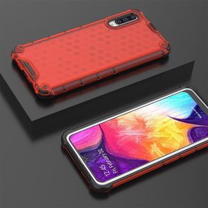 Hurtel Honeycomb etui pancerny pokrowiec z żelową ramką Samsung Galaxy A50 czerwony uniwersalny 10