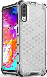 Hurtel Honeycomb etui pancerny pokrowiec z żelową ramką Samsung Galaxy A70 niebieski uniwersalny 2