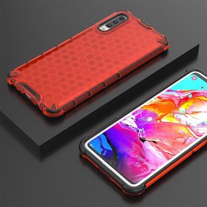 Hurtel Honeycomb etui pancerny pokrowiec z żelową ramką Samsung Galaxy A70 czerwony uniwersalny 10