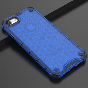 Hurtel Honeycomb etui pancerny pokrowiec z żelową ramką iPhone 8 / iPhone 7 niebieski uniwersalny 11