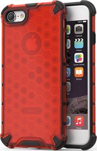 Hurtel Honeycomb etui pancerny pokrowiec z żelową ramką iPhone 8 / iPhone 7 czerwony uniwersalny 1