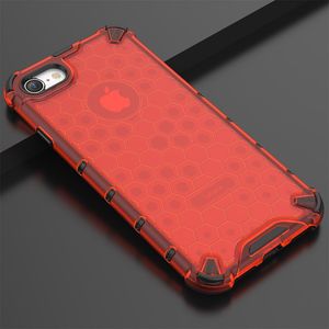 Hurtel Honeycomb etui pancerny pokrowiec z żelową ramką iPhone 8 / iPhone 7 czerwony uniwersalny 11