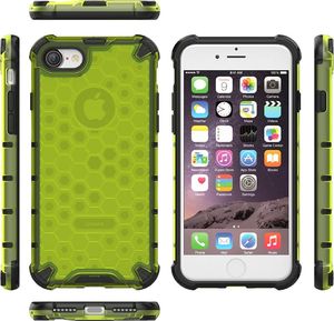 Hurtel Honeycomb etui pancerny pokrowiec z żelową ramką iPhone 8 / iPhone 7 czerwony uniwersalny 8