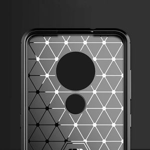 Hurtel Carbon Case elastyczne etui pokrowiec Nokia 7.2 / Nokia 6.2 czarny uniwersalny 4