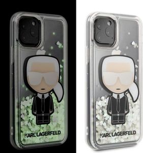 Karl Lagerfeld Karl Lagerfeld KLHCN58GLGIRKL iPhone 11 Pro hardcase Ikonik Glitter Glow in the dark uniwersalny 3