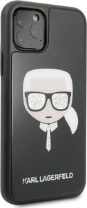 Karl Lagerfeld Karl Lagerfeld KLHCN58DLHBK iPhone 11 Pro czarny/black Iconic Glitter Karl`s Head uniwersalny 3