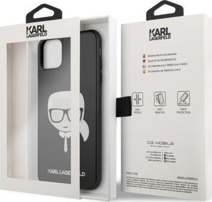 Karl Lagerfeld Karl Lagerfeld KLHCN65DLHBK iPhone 11 Pro Max czarny/black Iconic Glitter Karl`s Head uniwersalny 7