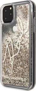 Karl Lagerfeld Karl Lagerfeld KLHCN65TRKSGO iPhone 11 Pro Max złoty/gold Glitter Signature uniwersalny 2