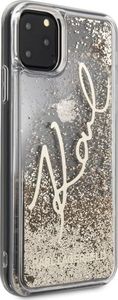 Karl Lagerfeld Karl Lagerfeld KLHCN65TRKSGO iPhone 11 Pro Max złoty/gold Glitter Signature uniwersalny 3
