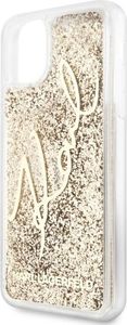 Karl Lagerfeld Karl Lagerfeld KLHCN65TRKSGO iPhone 11 Pro Max złoty/gold Glitter Signature uniwersalny 4
