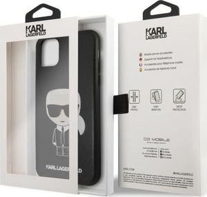 Karl Lagerfeld Karl Lagerfeld KLHCN65IKPUBK iPhone 11 Pro Max hardcase czarny/black Iconic Karl Embossed uniwersalny 7