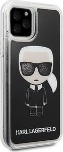Karl Lagerfeld Karl Lagerfeld KLHCN65ICGBK iPhone 11 Pro Max czarny/black Iconic Glitter uniwersalny 5