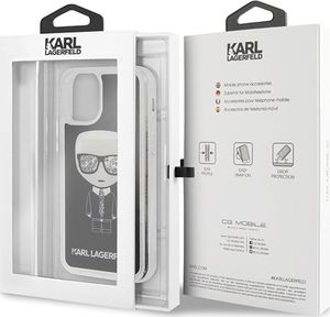Karl Lagerfeld Karl Lagerfeld KLHCN65ICGBK iPhone 11 Pro Max czarny/black Iconic Glitter uniwersalny 7