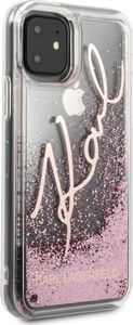 Karl Lagerfeld Karl Lagerfeld KLHCN61TRKSRG iPhone 11 różowo-złoty/rose gold Glitter Signature uniwersalny 3