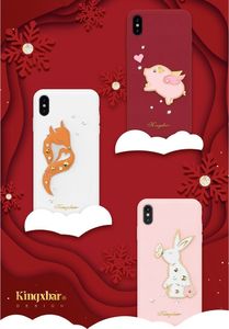 Kingxbar Kingxbar Moonky etui ozdobione oryginalnymi Kryształami Swarovskiego iPhone XS / iPhone X czerwony uniwersalny 2