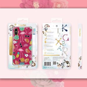 Kingxbar Kingxbar Blossom etui ozdobione oryginalnymi Kryształami Swarovskiego iPhone XS / iPhone X niebieski uniwersalny 4