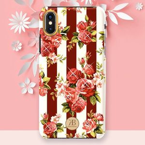 Kingxbar Kingxbar Blossom etui ozdobione oryginalnymi Kryształami Swarovskiego iPhone XS / iPhone X niebieski uniwersalny 8