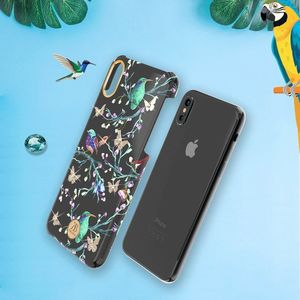 Kingxbar Kingxbar Blossom etui ozdobione oryginalnymi Kryształami Swarovskiego iPhone XS / iPhone X niebieski uniwersalny 9