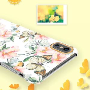 Kingxbar Kingxbar Blossom etui ozdobione oryginalnymi Kryształami Swarovskiego iPhone XS / iPhone X biały uniwersalny 12