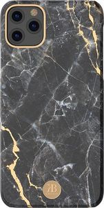 Kingxbar Kingxbar Marble Series eleganckie etui pokrowiec z nadrukiem marmur iPhone 11 Pro czarny uniwersalny 1