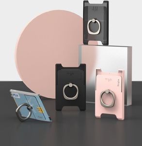 Ringke Ringke Card Holder etui na karty dokumenty przyklejane do telefonu + uchwyt ring przezroczysty (ACSC0006) uniwersalny 10