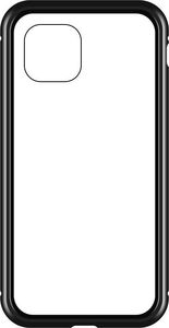 Wozinsky Wozinsky Full Magnetic Case magnetyczne etui 360 pokrowiec na przód i tył z wbudowanym szkłem iPhone 11 czarno-przezroczysty uniwersalny 3