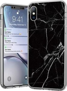 Wozinsky Wozinsky Marble żelowe etui pokrowiec marmur iPhone 11 Pro Max czarny uniwersalny 1