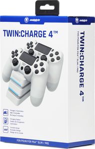 Snakebyte podwójna stacja ładująca TWIN:CHARGE 4 do padów PS4 biała 3