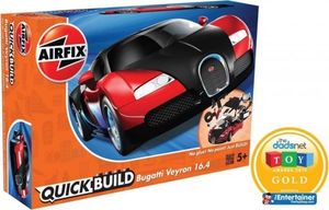Airfix Model plastikowy Quickbuild Bugatti Veyron czarny/czerwony 1