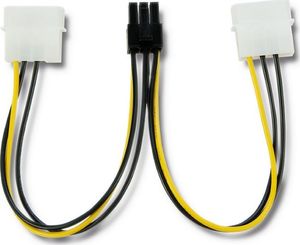 Qoltec Molex x2 - PCIe 6-pin, 0.15m, Czarny (50431) 2