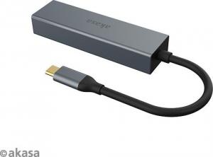 HUB USB Akasa 1x RJ-45  + 3x USB-A 3.0 (AK-CBCA20-18BK) 3