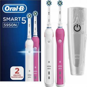Szczoteczka Oral-B Szczoteczka rotacyjna Smart 5 5950 2szt. White/Pink 2