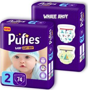 Pieluszki Pufies Pieluchy 2 mini (3-6kg) 148 szt. 1