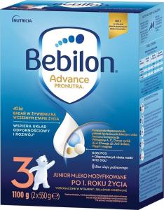 Bebilon Bebilon 3 Pronutra-Advance mleko modyfikowane po 12 miesiącu 1100g 1
