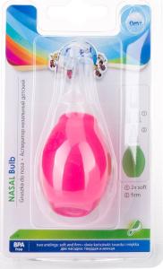 Canpol Gruszka do nosa dla niemowląt z miękką i twardą końcówką 9/119 różowa 2