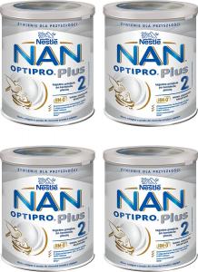 Nestle Mleko modyfikowane Nan Optipro Plus 2 HM-O dla niemowląt powyżej 6 miesiąca 4x800g 1