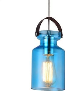 Lampa wisząca Platinet PLATINET PENDANT LAMP ZEFIR P161051 E27 GLASS BLUE 12x20 [44018] 1