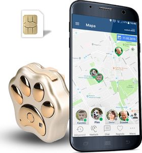 Calmean Lokalizator GPS zwierząt CALMEAN Pet Tracker, Złoty 1