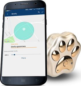 Calmean Lokalizator GPS zwierząt CALMEAN Pet Tracker, Złoty 6