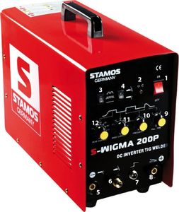 Stamos Spawarka S-WIGMA 200P TIG DC MMA 200A 2