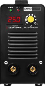 Stamos Kompaktowa niezawodna spawarka MMA IGBT z wyświetlaczem LED 250A 230V S-MMA-250PI.2 2