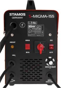 Stamos Półautomat transformatorowy spawalniczy migomat IGBT MIG/MAG MMA 155A 4