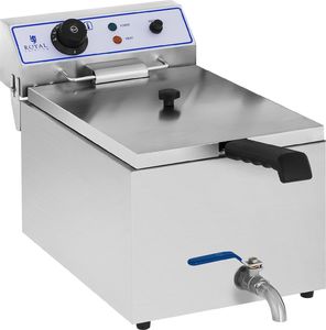 Royal Catering Profesjonalna frytownica do frytek ryb z kranem 3000W 17L Royal Catering RCEF 15E 2