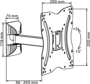 Cabletech Uchwyt ścienny LEC-UCH0215 13'' - 55'' 3