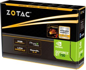 Karta graficzna Zotac GeForce GT 730 Low Profile 2GB GDDR5 (64 bit) VGA, DVI, HDMI (ZT-71101-10L) 8